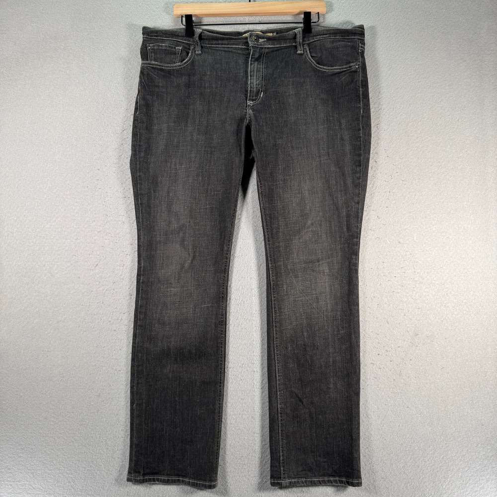 Vintage Old Navy Denim Jeans Womens 16R Low Waist Straight Leg Black Stretch Y2K
